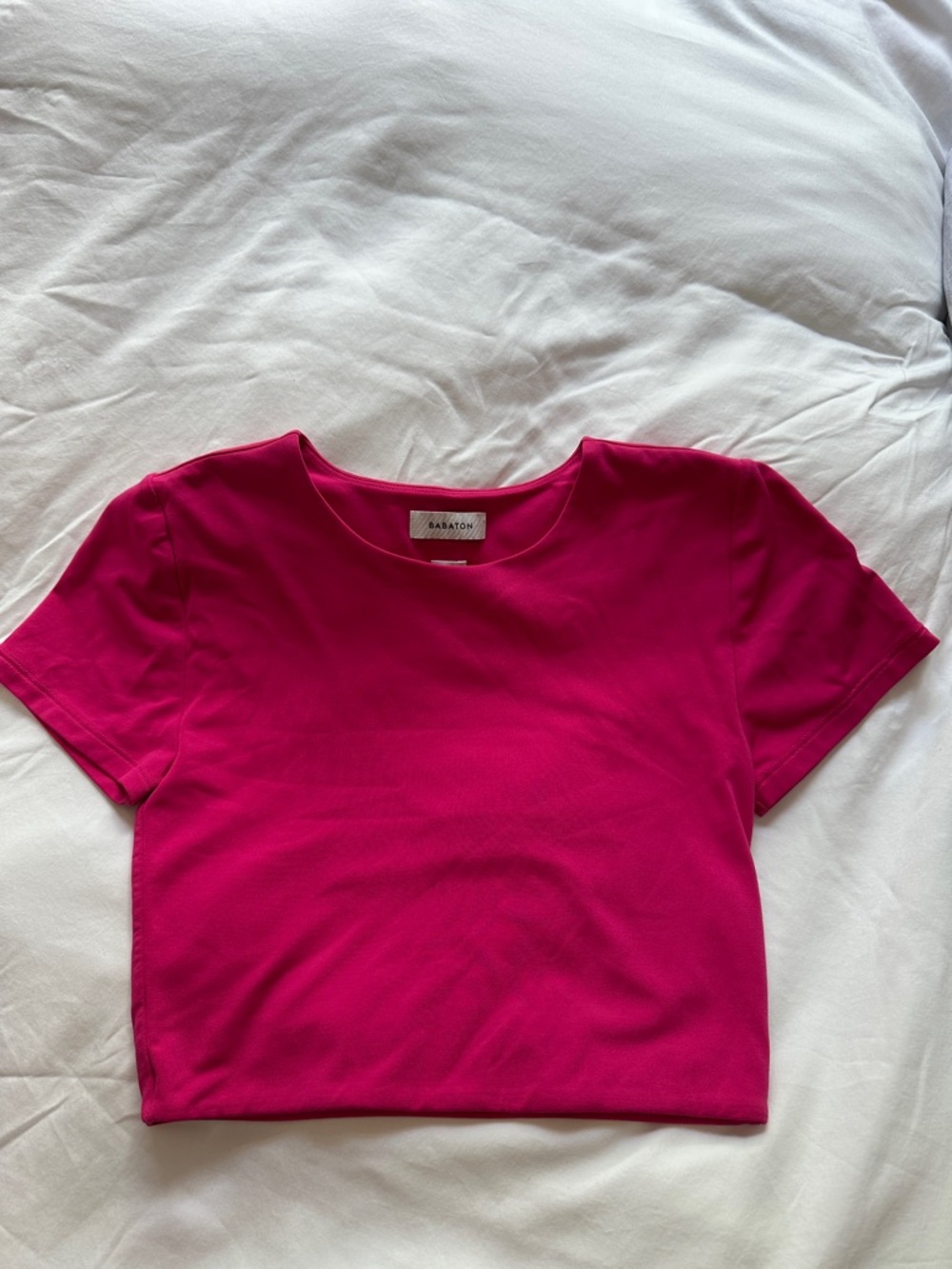 Babaton Hot Pink Cropped Tee